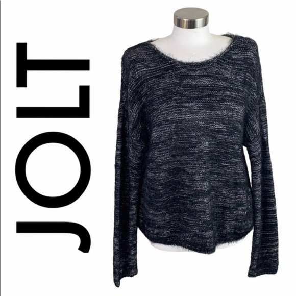 Jolt Sweaters - JOLT NWT BLACK WHITE CREW SWEATER SIZE XLARGE